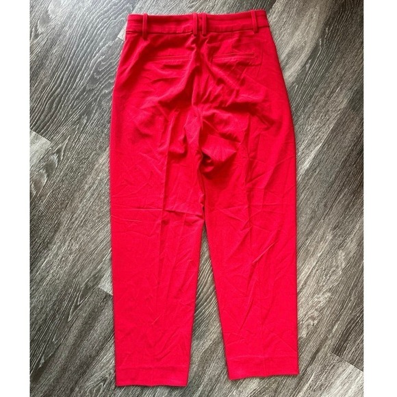 NWT J.Crew Tapered Straight Leg Trouser Pant Red Size 2 - Picture 7 of 7